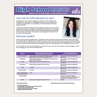 Link to the High School Basics handouts